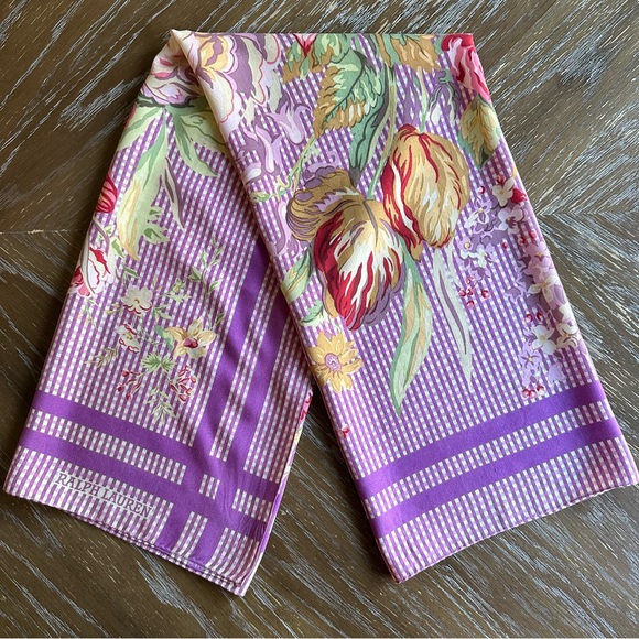 Authentic Ralph Lauren  Silk Scarf - Picture 8 of 8